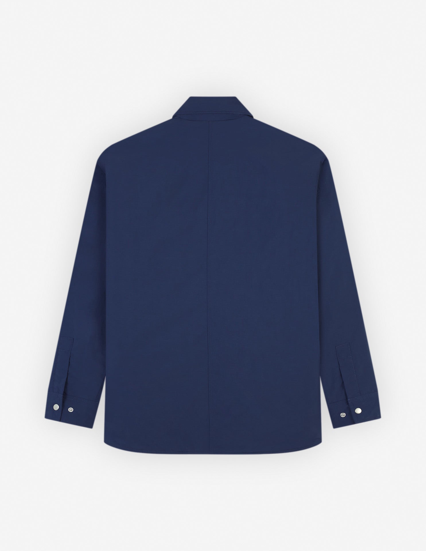 Quilted overshirt with embroidered badge - Ink Blue