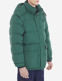Hooded jacket with pockets and crest - Bottle Green
