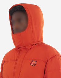 Hooded jacket with pockets and crest - Clay