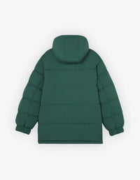 Hooded jacket with pockets and crest - Bottle Green