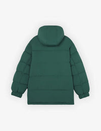 Hooded jacket with pockets and crest - Bottle Green