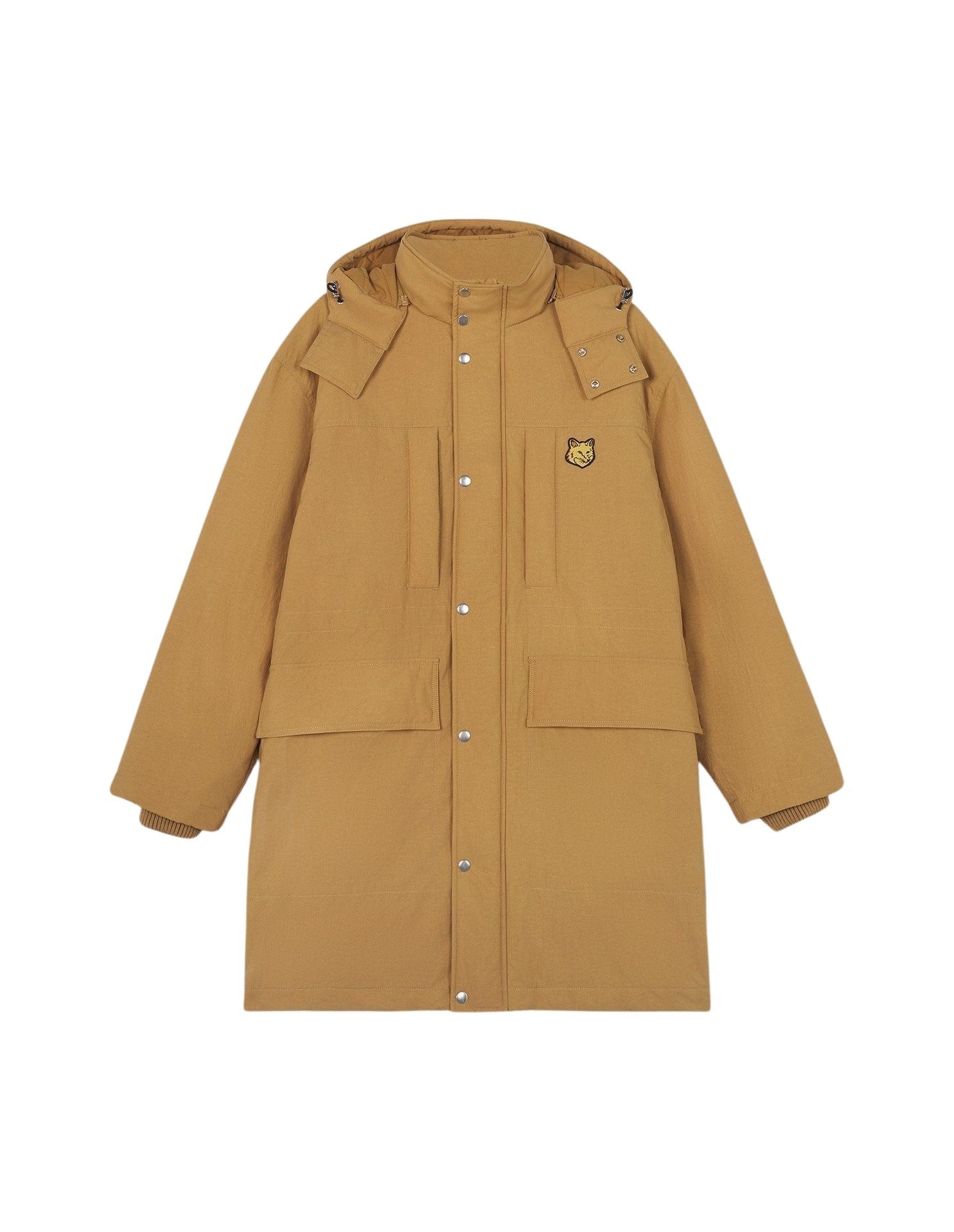 Quilted parka with detachable hood - Taupe
