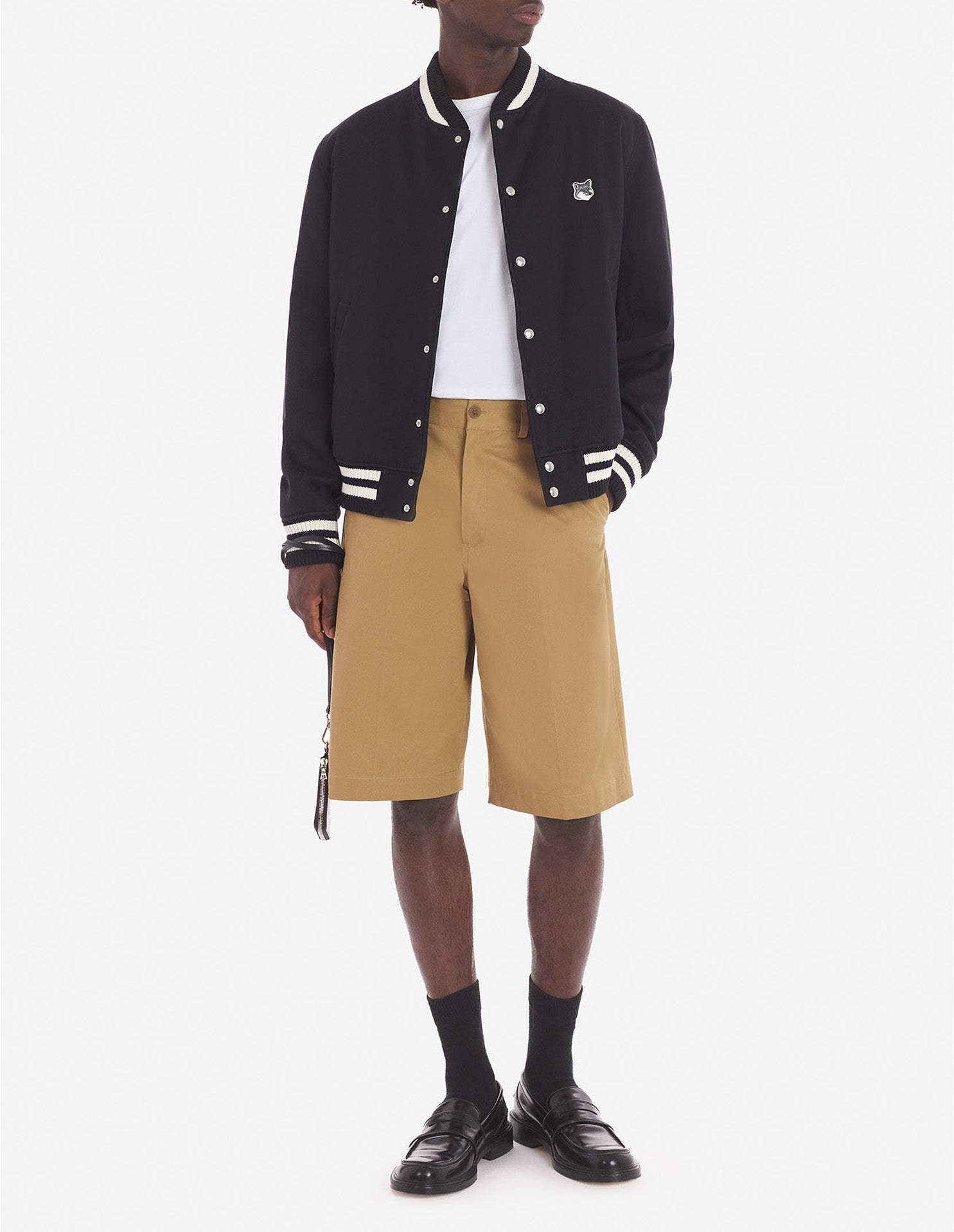 Teddy jacket with patch - Black