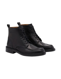 Chelsea boots with leather laces - Black