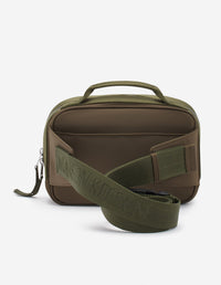 Fanny pack with embroidered patch on front - Khaki
