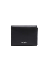 Embossed leather wallet - Black