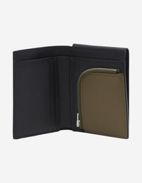 Embossed leather wallet - Black