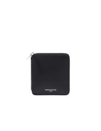 Square leather wallet - Black