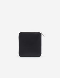 Square leather wallet - Black