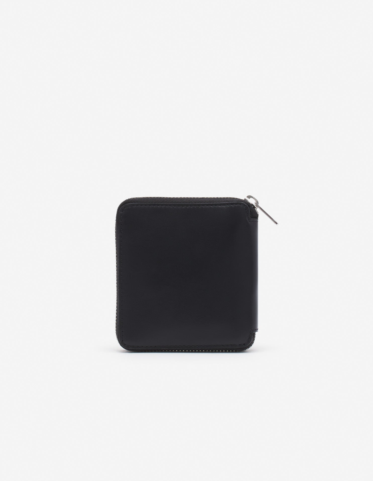 Square leather wallet - Black