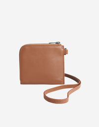 Leather neck wallet - Golden Brown