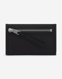 Compact wallet with badge - Black