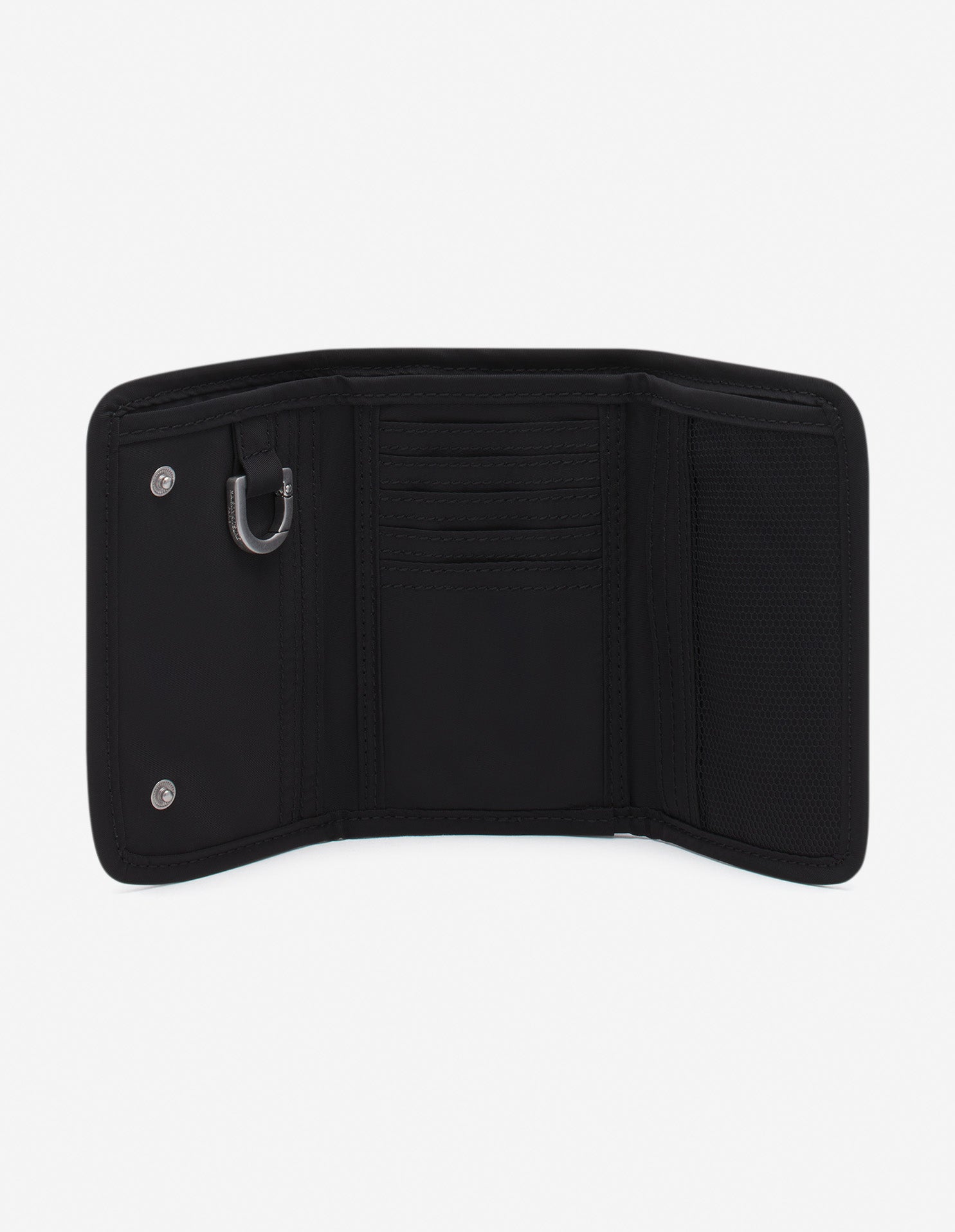 Compact wallet with badge - Black