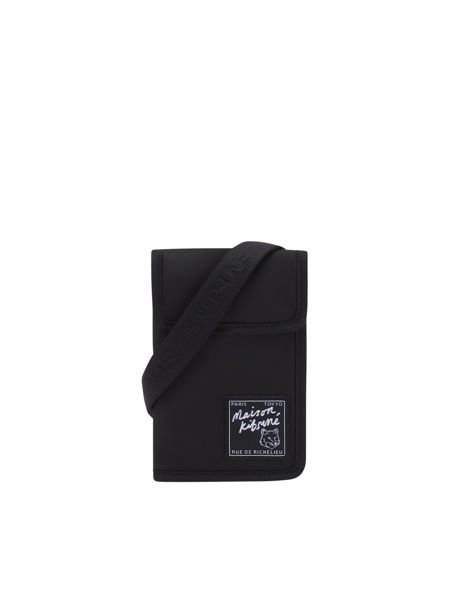 Shoulder bag with badge - Black