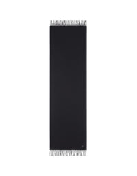 Fox pattern wool scarf - Black & Charcoal
