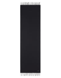 Fox pattern wool scarf - Black & Charcoal