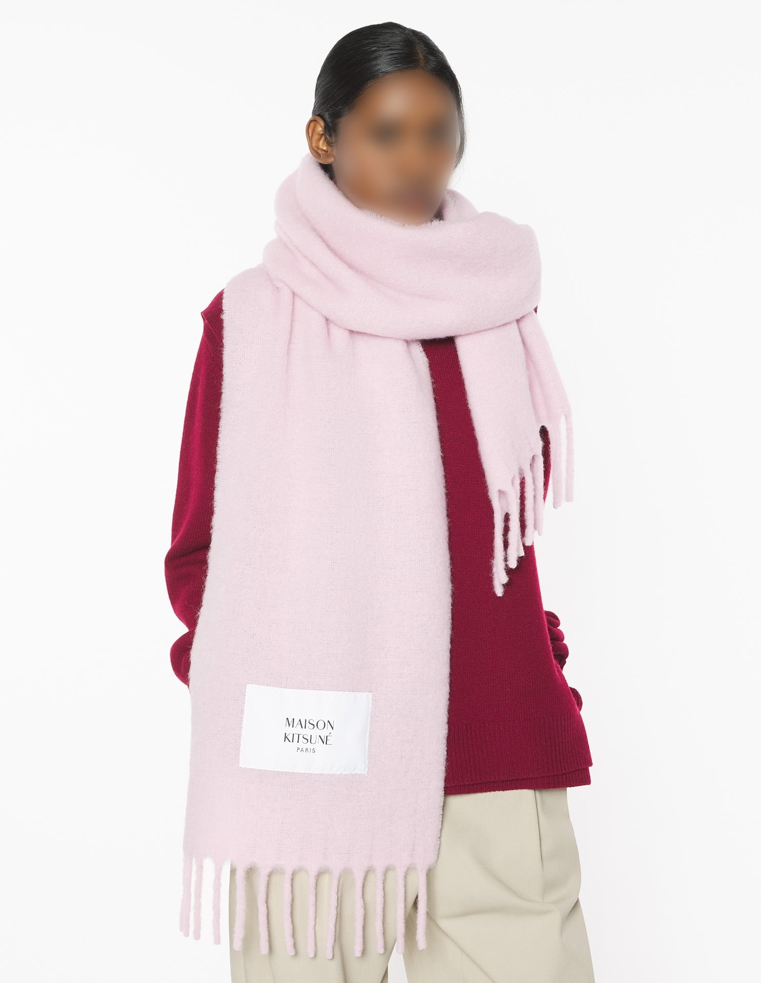 Thick wool scarf - Cradle Pink