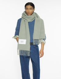 Thick wool scarf - Pebble