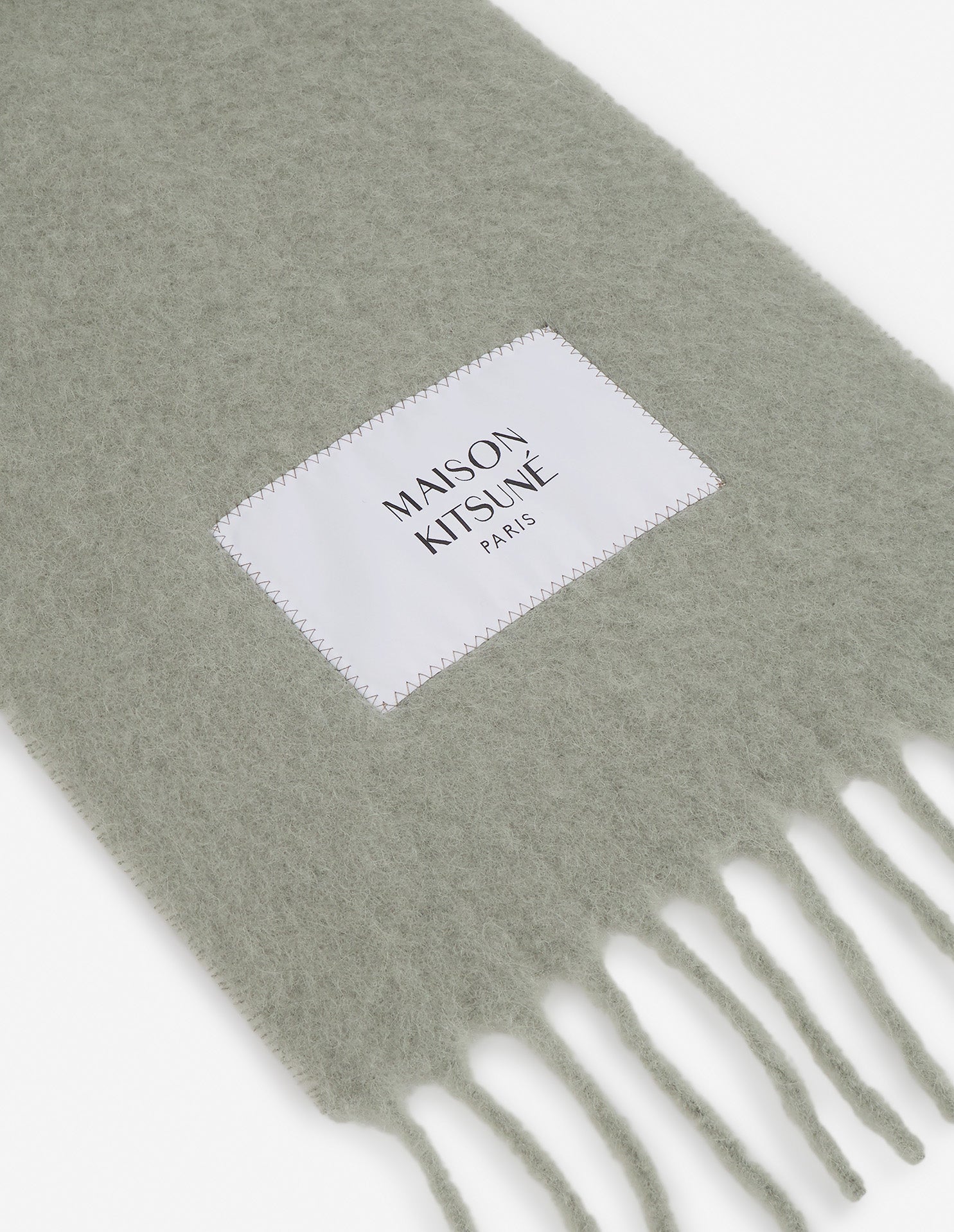 Thick wool scarf - Pebble