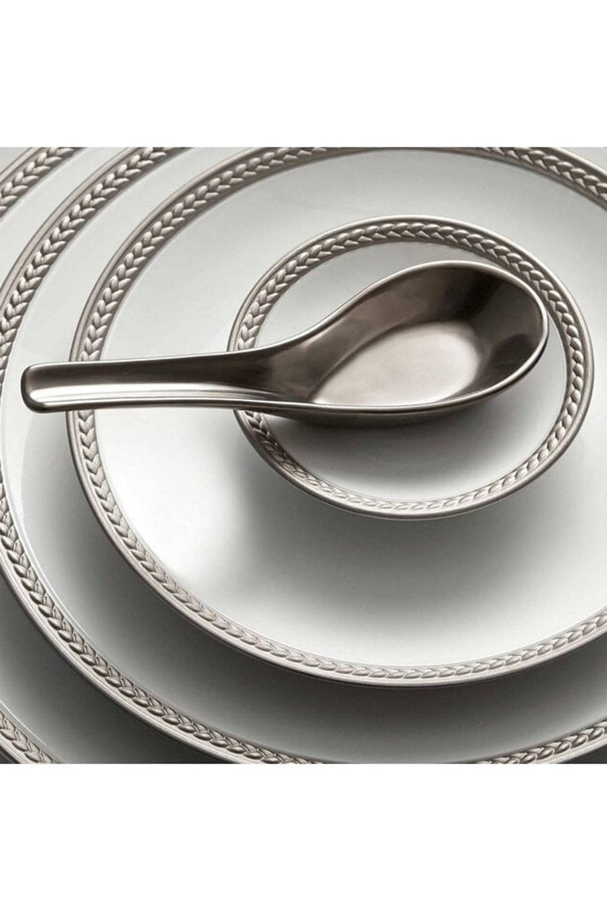 Cuillère Chinoise Han en porcelaine - Platine