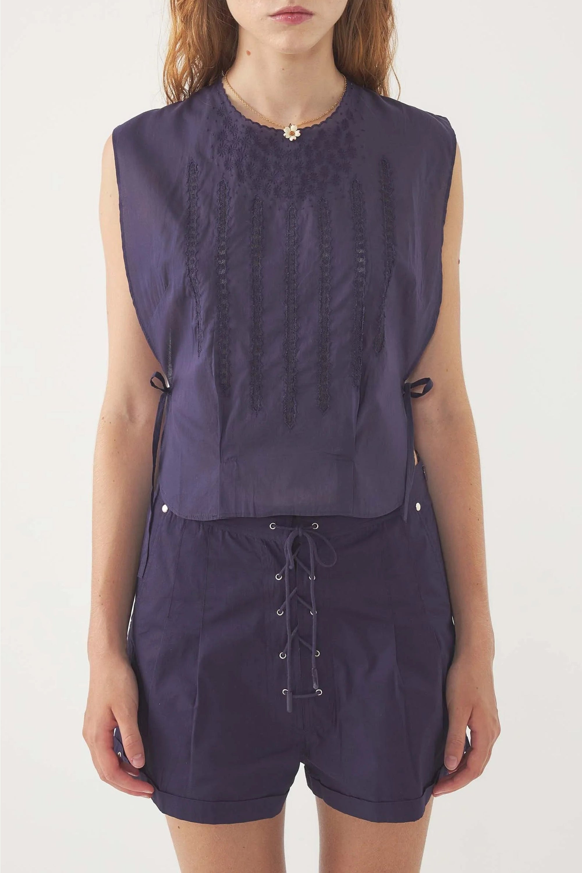 NAVY LOLA TOP