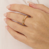 PT2_PrixTroca:740€_VentesTroca:0_QtyTroca:1_ST:0%_Bague Barbelé en Or rose 18K sertie de diamants - Rose