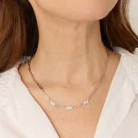 PT2_PrixTroca:2300€_VentesTroca:0_QtyTroca:1_ST:0%_Collier Barbelé en Or blanc 18K serti de diamants - Blanc