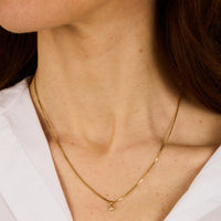 Collier en or jaune sertie de diamant - Diamant