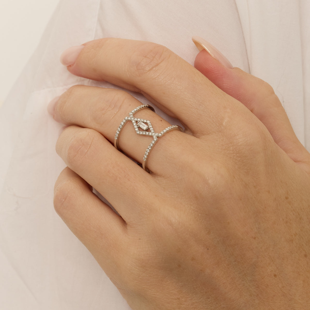 PT2_PrixTroca:980€_VentesTroca:0_QtyTroca:1_ST:0%_Bague Délicatesse en Or blanc 18K sertie de diamants - Blanc