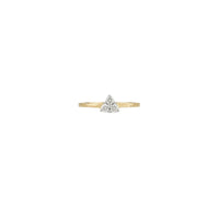 Yellow gold ring set with a diamond - Diamond