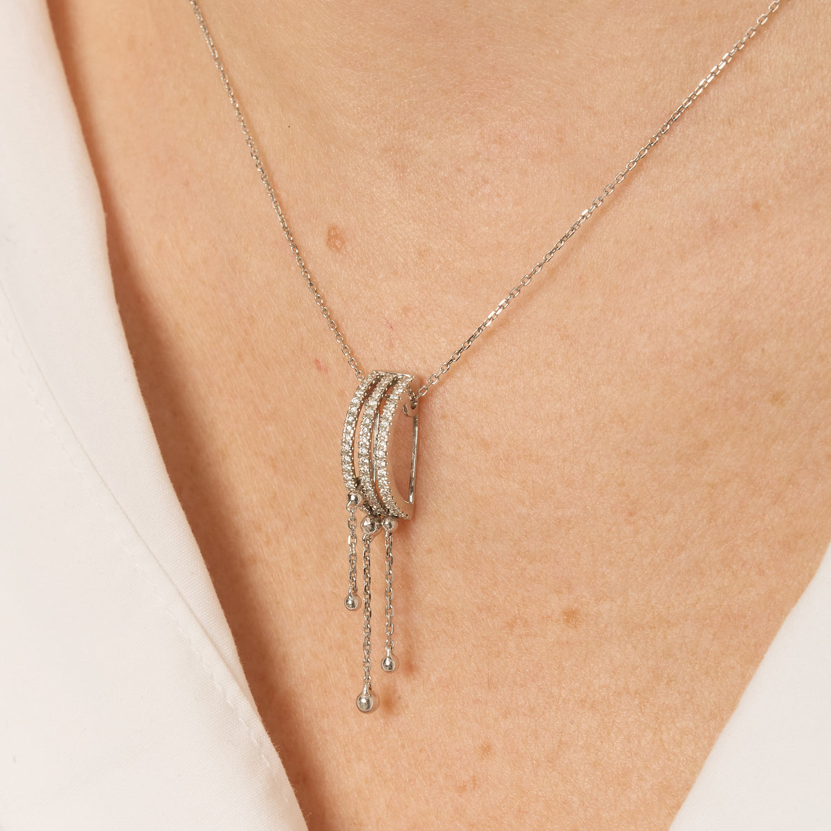 PrixTroca:875€_VentesTroca:0_QtyTroca:1_ST:0%_Collier Cosmic Spell en Or blanc 18K serti de diamants - Blanc