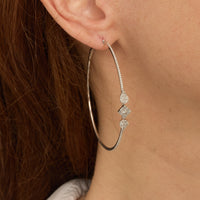 PrixTroca:3135€_VentesTroca:0_QtyTroca:1_ST:0%_Boucles d'oreilles Créoles en Or blanc 18K serties de diamants - Blanc