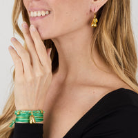 Boucle d'oreille unitaire Honolulu Dormeuse Araza Unite Pm  - Doré