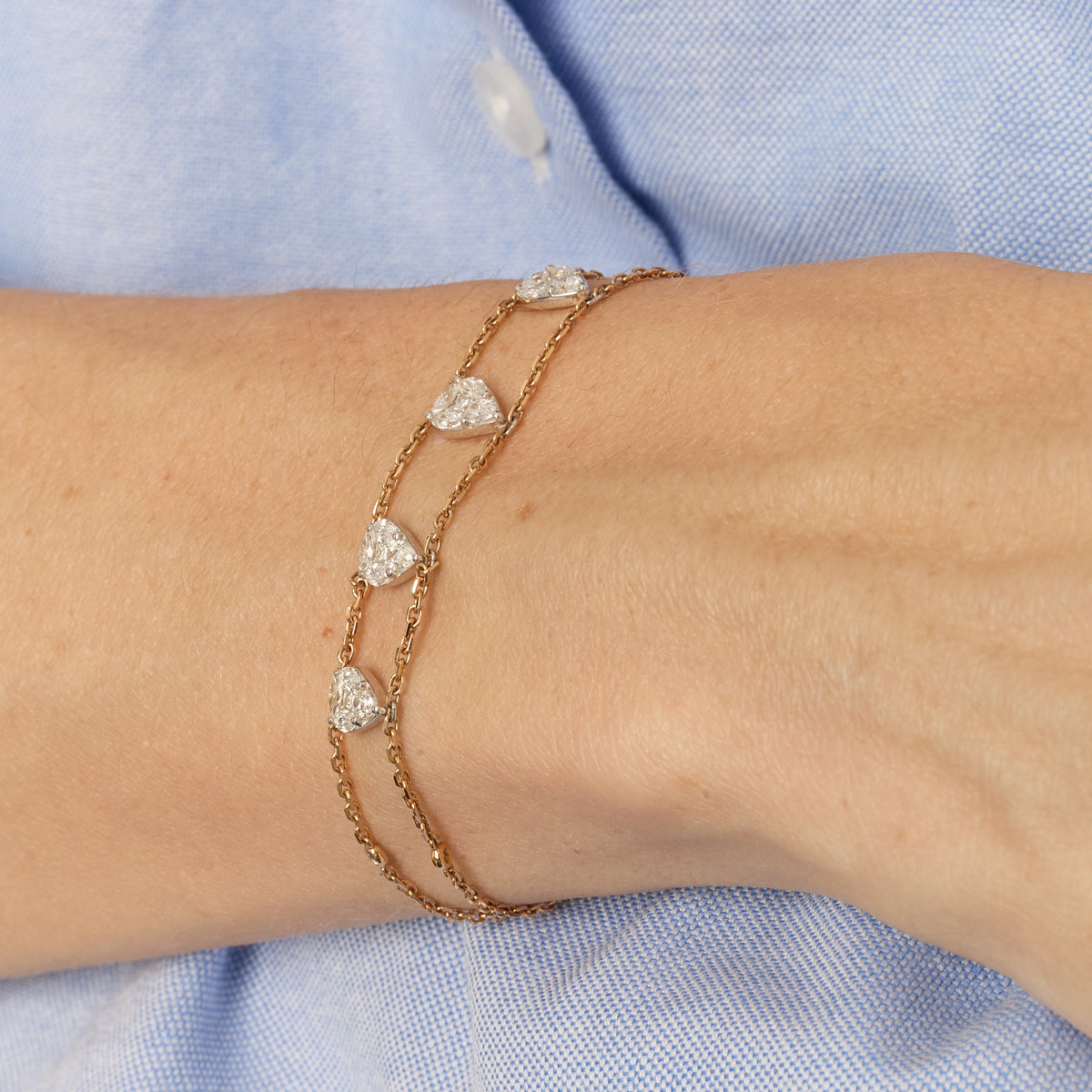 PrixTroca:2065€_VentesTroca:1_QtyTroca:1_ST:100%_Bracelet Union en Or rose 18K serti de diamants - Rose