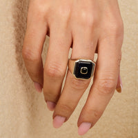 Bague en argent - Iolite & Diopside