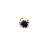Bague en or jaune sertie de diamant - Lapis-lazuli & Diamant