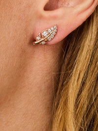 2qty NEW / Or rose 18 ct Boucles d'oreilles Comme une Plume en or rose 18 carats // RECO : 795€