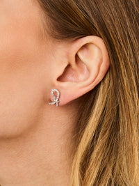 3qty NEW / Or blanc 18 ct Boucles d'oreilles Enlacé en or blanc 18 carats // RECO : 645€