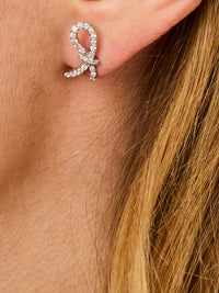 3qty NEW / Or blanc 18 ct Boucles d'oreilles Enlacé en or blanc 18 carats // RECO : 645€