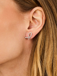 3qty NEW / Or blanc 18 ct Boucles d'oreilles Enlacé en or blanc 18 carats // RECO : 645€