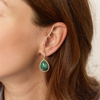 PrixTroca:1225€_VentesTroca:0_QtyTroca:1_ST:0%_Mono boucle Emeraude en Or jaune 18K sertie de diamants - Jaune