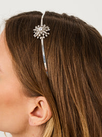 11qty DJV / QTY DISPO : 11-QTY VENDUES : 0-ST : 0% PRIX DJV : 250€ // Argent Rhodié Bijou de tête Fleur en argent rhodié 925/1000 /// RECO : 248€