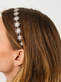 1qty NEW / Argent Rhodié Bijou de tête Bohème en argent rhodié 925/1000 // RECO : 1328€