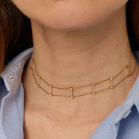 PrixTroca:1140€_VentesTroca:0_QtyTroca:1_ST:0%_Collier choker en Or rose 18K serti de diamants - Rose