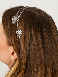 2qty DJV / QTY DISPO : 2-QTY VENDUES : 0-ST : 0% PRIX DJV : 550€ // Argent Rhodié Bijou de tête Fleur Toi & Moi en argent rhodié 925/1000 /// RECO : 648€