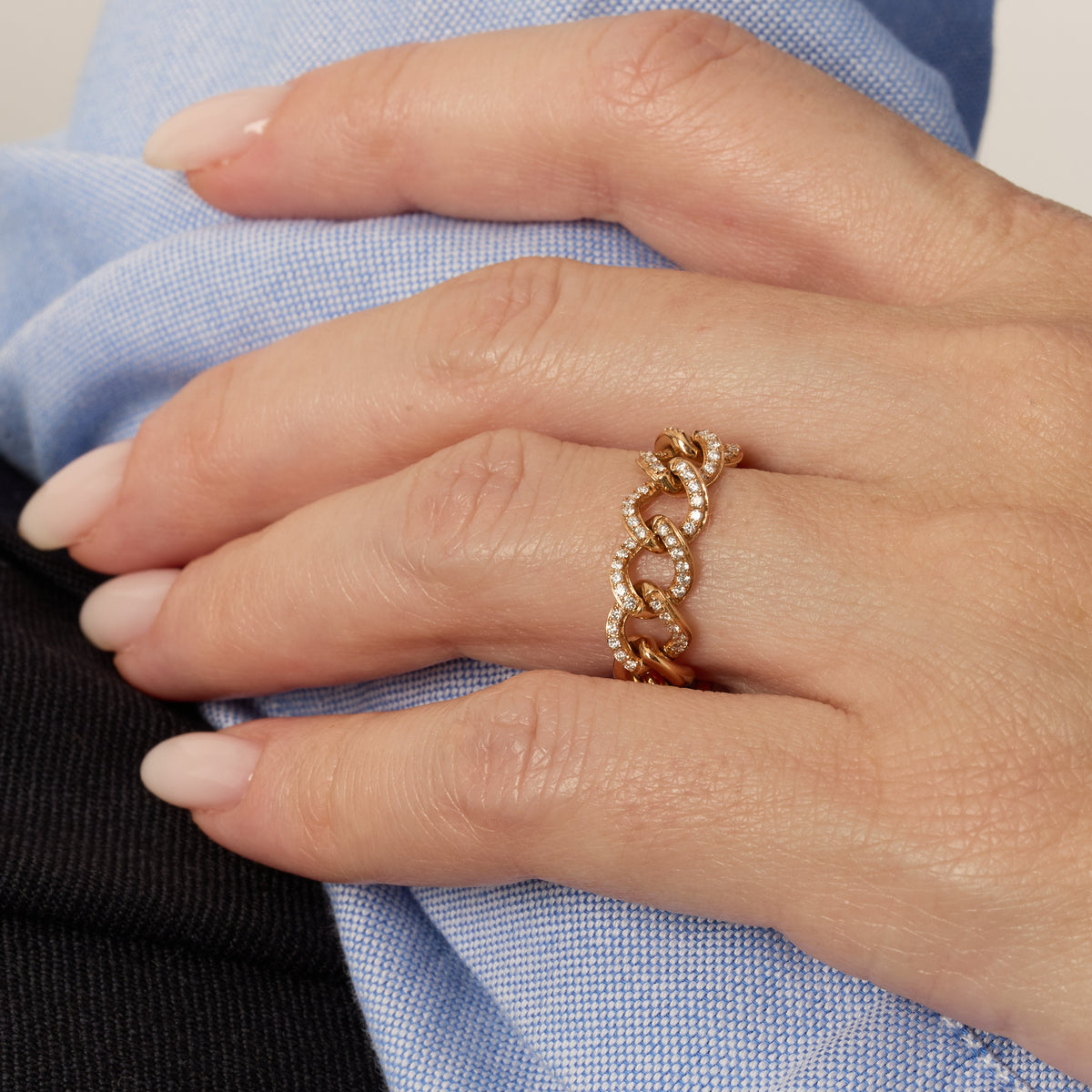 PrixTroca:945€_VentesTroca:0_QtyTroca:1_ST:0%_Bague Gypsy en Or rose 18K sertie de diamants - Rose