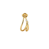 Earrings in yellow gold set with diamonds - Diamant