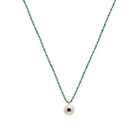 Yellow gold necklace - Perle & Iolite