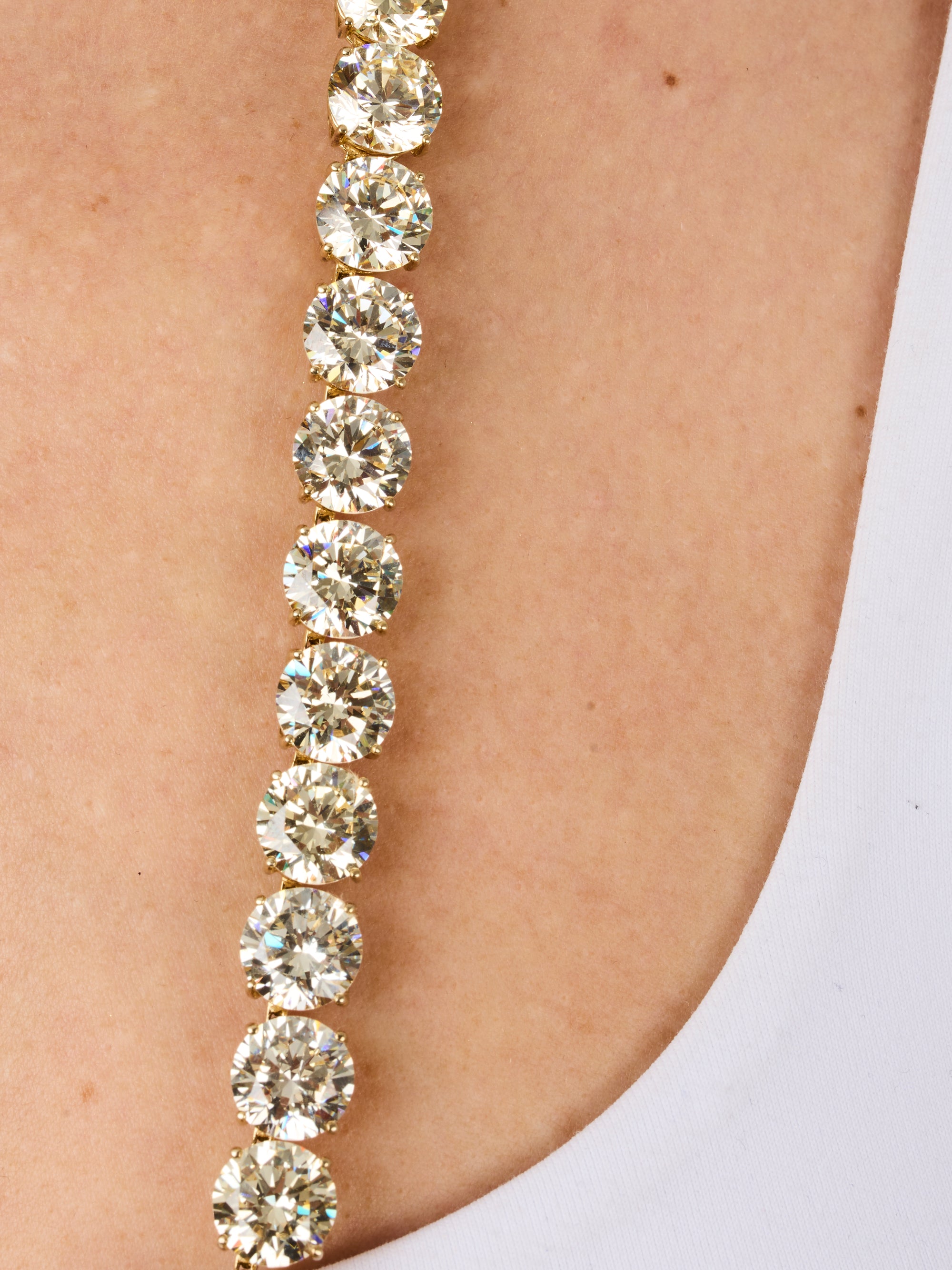 1qty NEW / Vermeil Sautoir 80cm serti de Burmalite jonquille 10mm en vermeil // RECO : 1440€