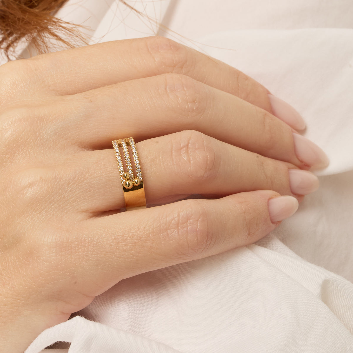 PT2_PrixTroca:980€_VentesTroca:0_QtyTroca:1_ST:0%_Bague Cosmic Spell en Or jaune 18K sertie de diamants - Jaune